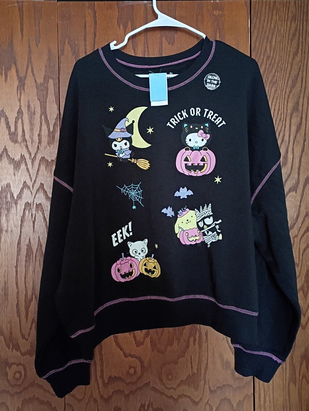 Black Halloween Graphic Sweatshirt - Trick or Treat